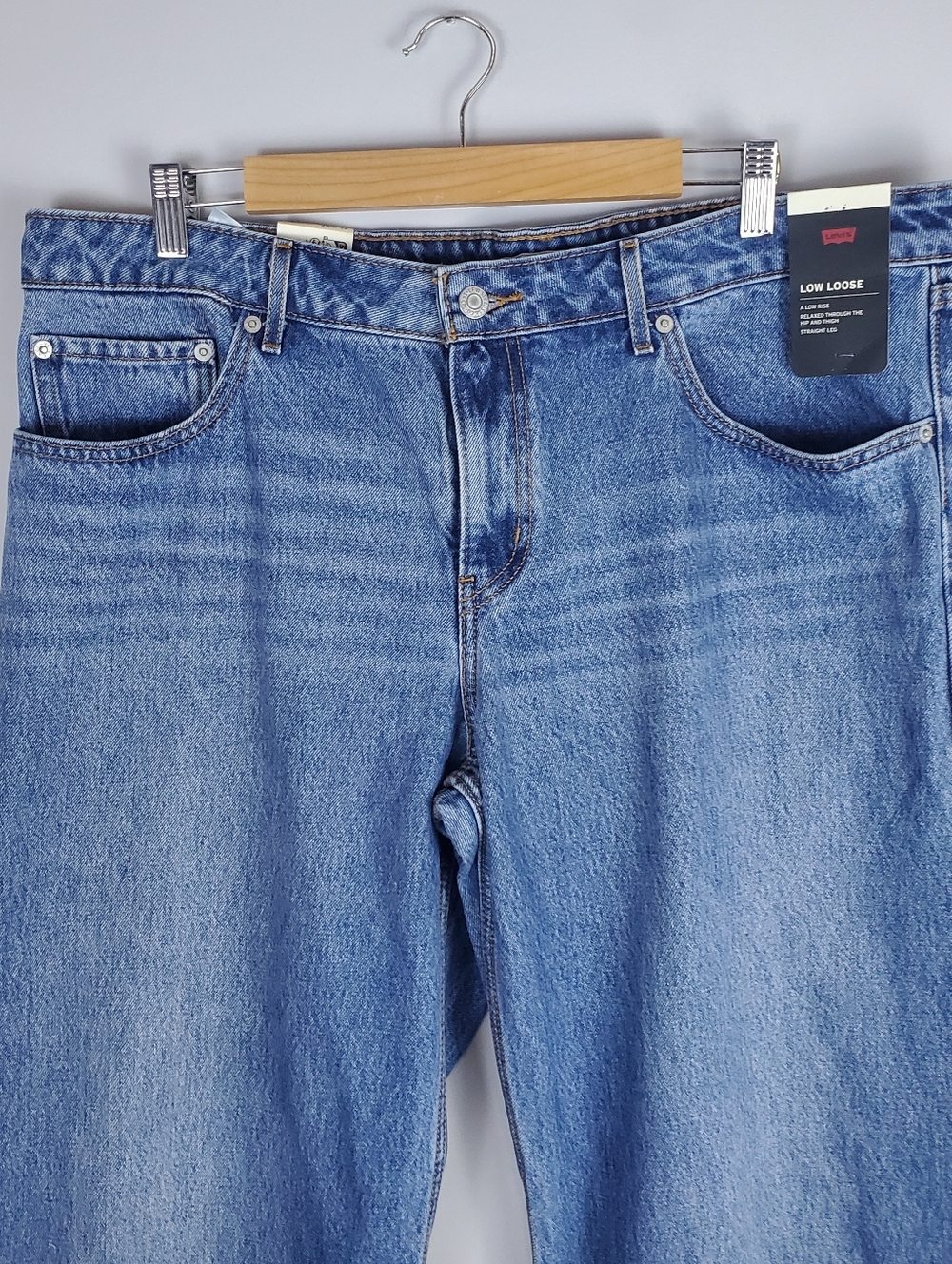 Levi's Premium Denim Nwt A55660001 Low Loose Straight Leg Jeans 34x 32 - Picture 5 of 16